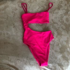 Frankie’s pink one piece